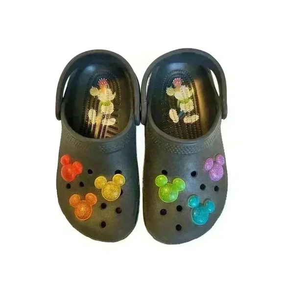 CROCS Size J1 Classic Disney Mickey Mouse Rainbow Celebration - Picture 4 of 10